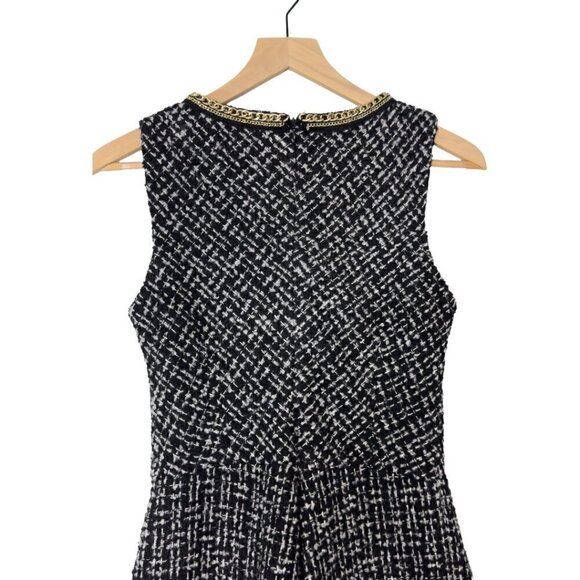 Alex + Alex Black and White Wool Blend Sleeveless Skater A-line Dress (M) - Picture 6 of 14